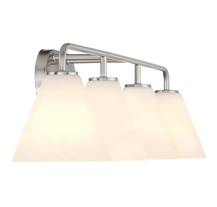 Savoy House 8-2988-4-SN Four Light Bathroom Vanity, Satin Nickel