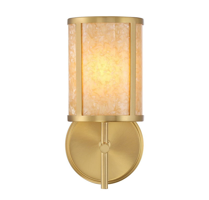 Savoy House 9-2055-1-322 One Light Bathroom Vanity, Warm Brass