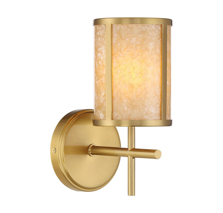 Savoy House 9-2055-1-322 One Light Bathroom Vanity, Warm Brass