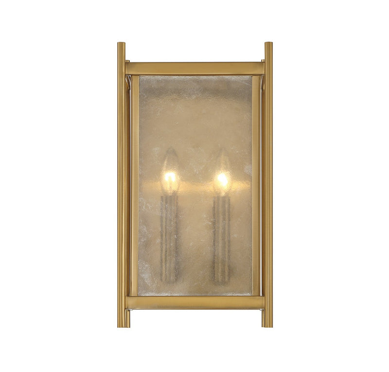 Savoy House 9-3800-2-322 Two Light Wall Sconce, Warm Brass