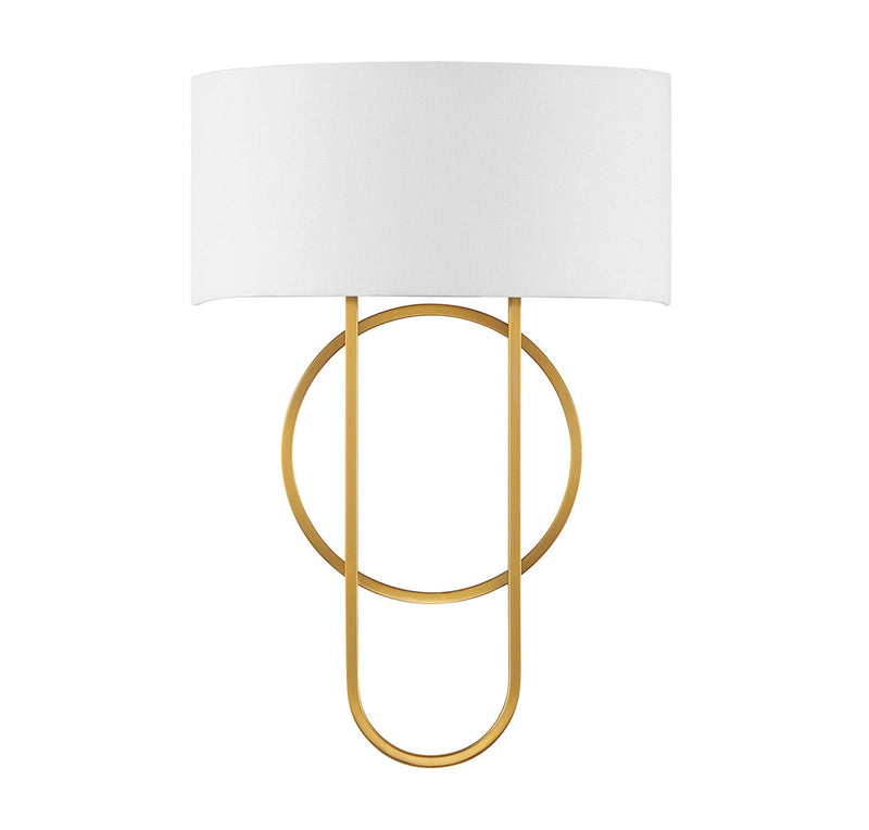 Savoy House 9-4800-2-322 Two Light Wall Sconce, Warm Brass