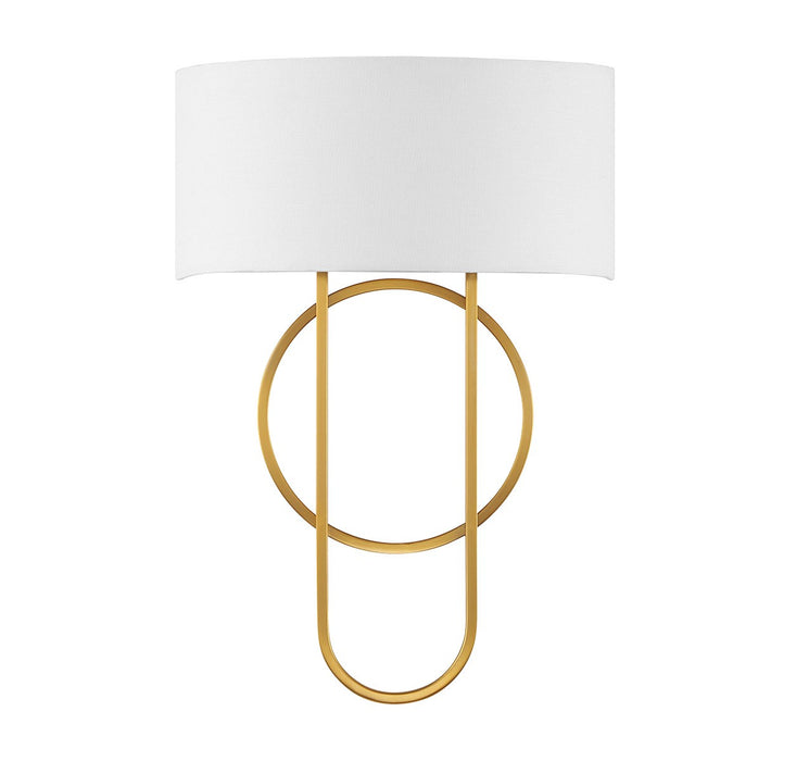 Savoy House 9-4800-2-322 Two Light Wall Sconce, Warm Brass