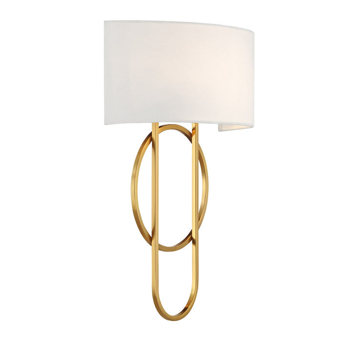 Savoy House 9-4800-2-322 Two Light Wall Sconce, Warm Brass