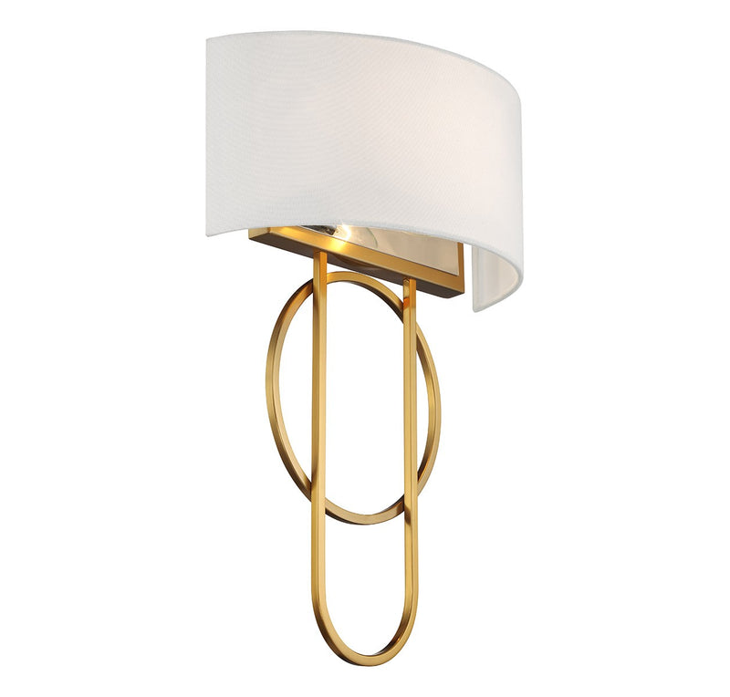 Savoy House 9-4800-2-322 Two Light Wall Sconce, Warm Brass