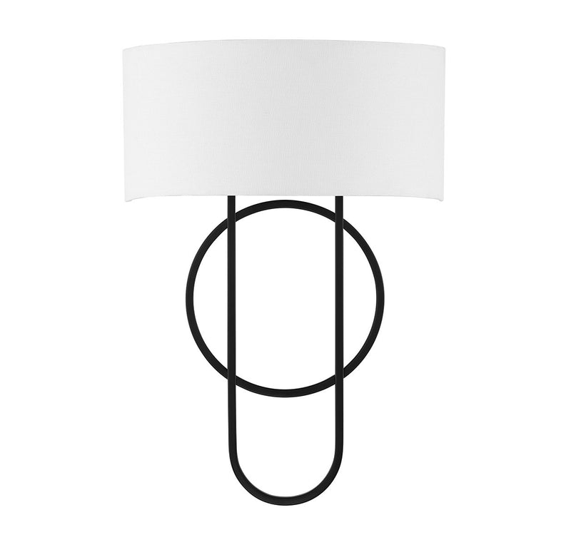 Savoy House 9-4800-2-89 Two Light Wall Sconce, Matte Black
