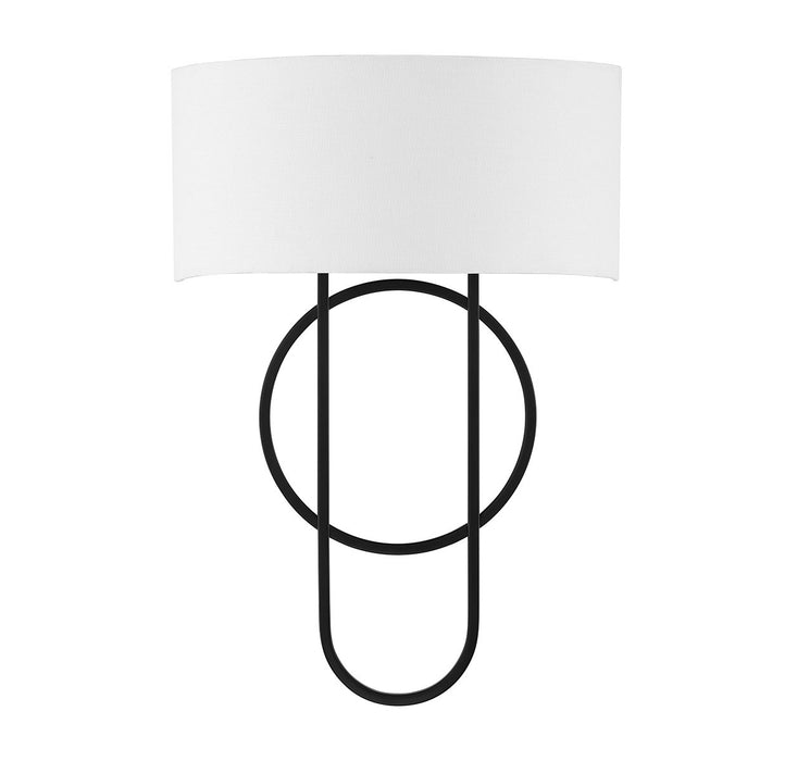 Savoy House 9-4800-2-89 Two Light Wall Sconce, Matte Black