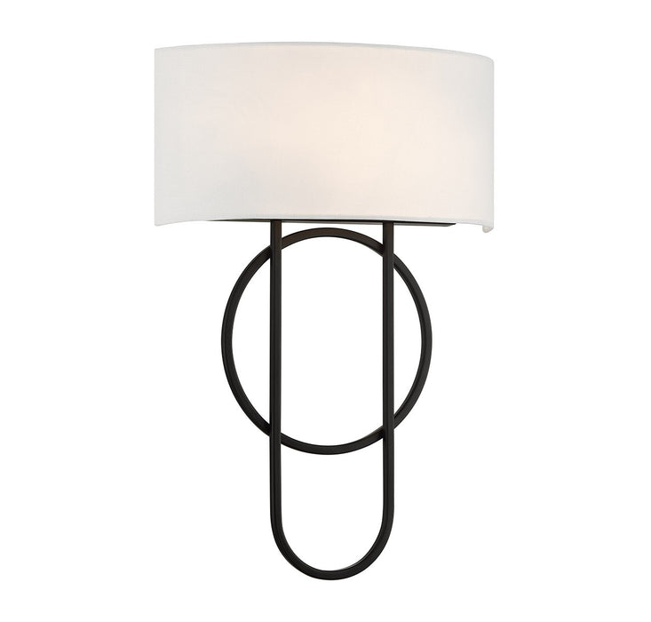 Savoy House 9-4800-2-89 Two Light Wall Sconce, Matte Black