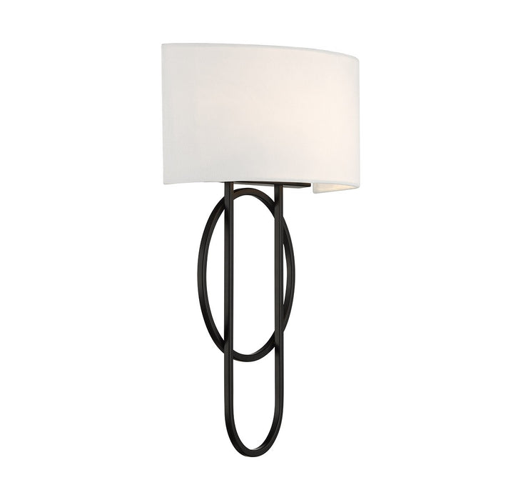 Savoy House 9-4800-2-89 Two Light Wall Sconce, Matte Black