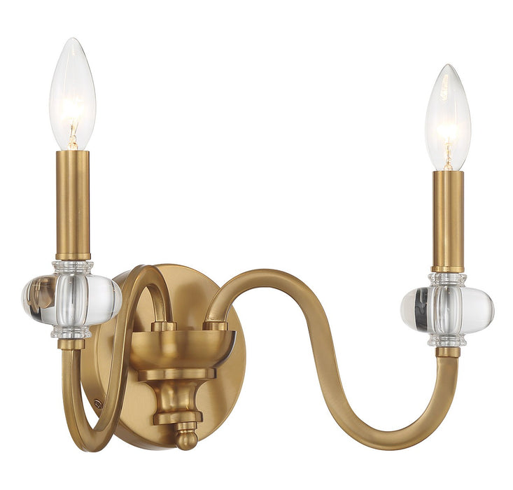 Savoy House 9-5800-2-322 Two Light Wall Sconce, Warm Brass