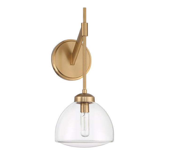 Savoy House 9-9840-1-322 One Light Wall Sconce, Warm Brass