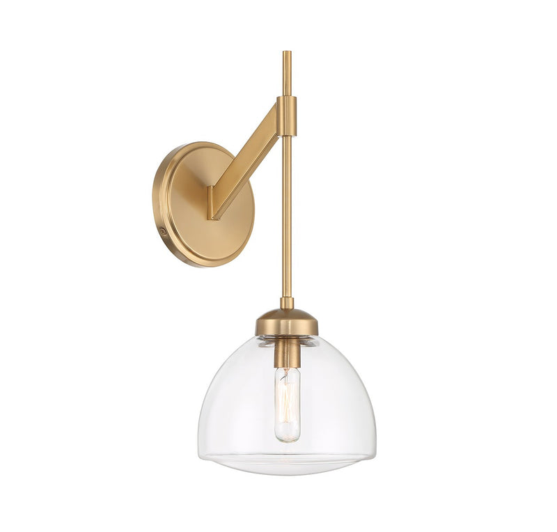 Savoy House 9-9840-1-322 One Light Wall Sconce, Warm Brass