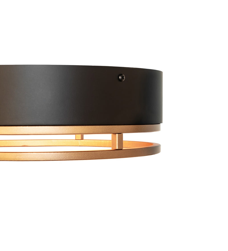 Meyda Tiffany 235253 LED Flushmount, Matte Black & Gold Metallic