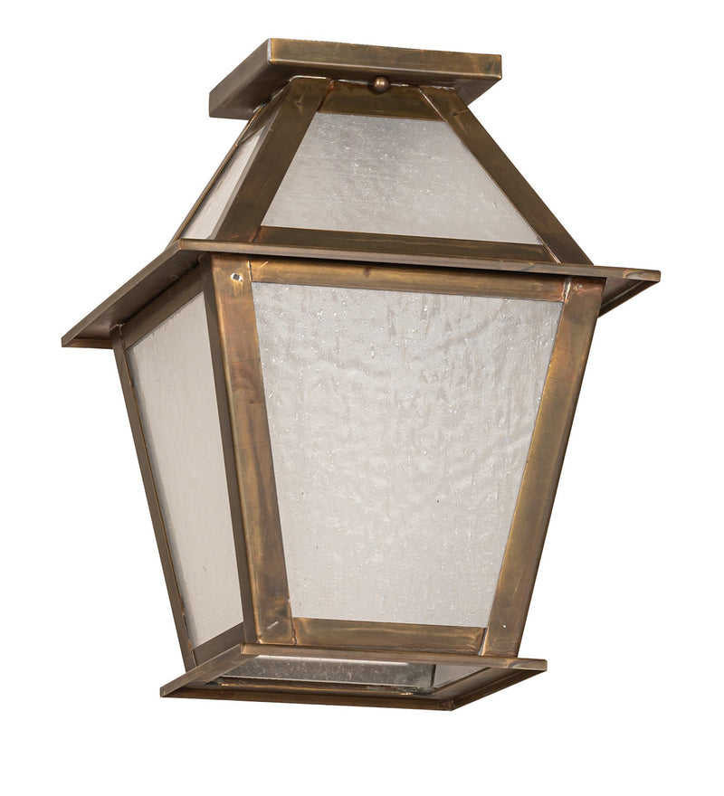 Meyda Tiffany 268579 One Light Flushmount, Vintage Brass