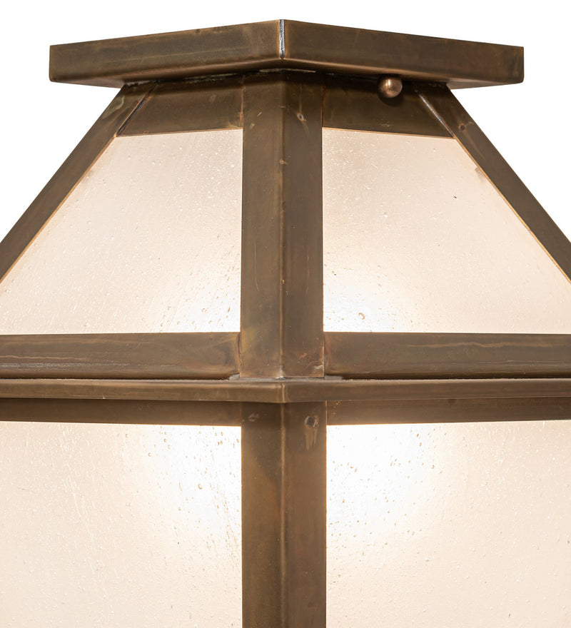 Meyda Tiffany 268579 One Light Flushmount, Vintage Brass