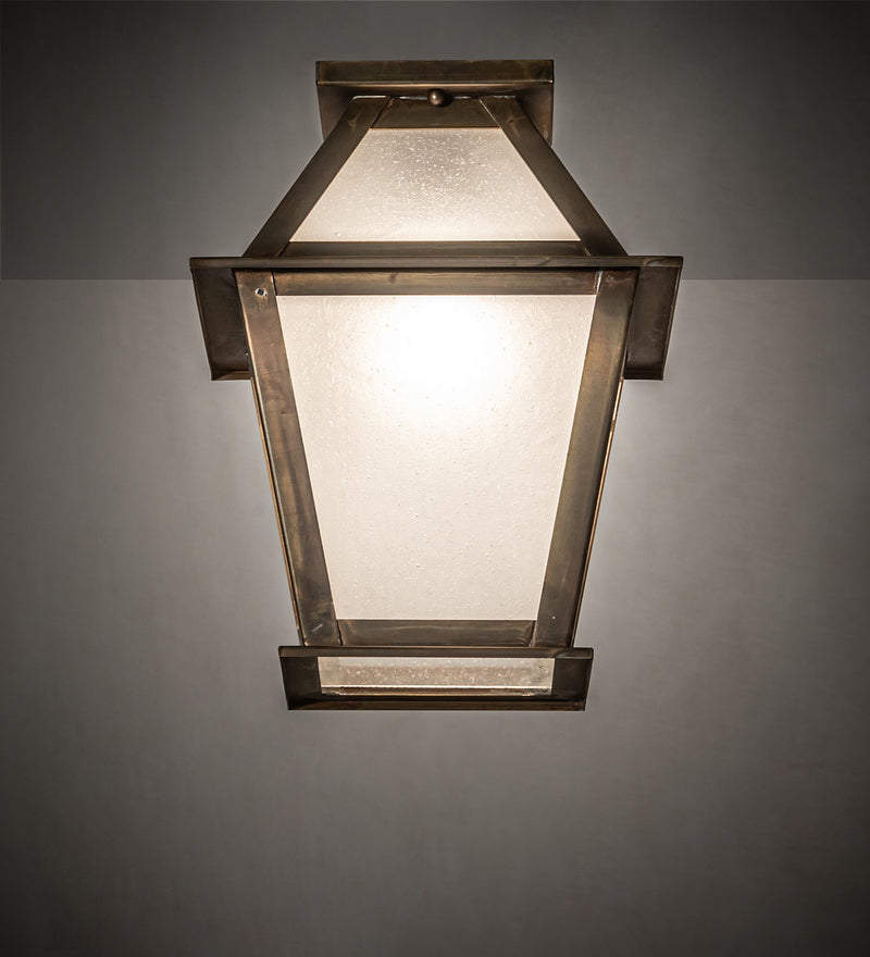 Meyda Tiffany 268579 One Light Flushmount, Vintage Brass