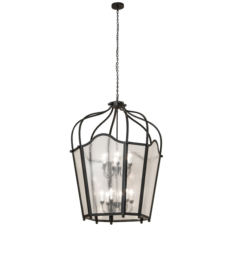 Meyda Tiffany 270941 12 Light Pendant, Blackened Steel