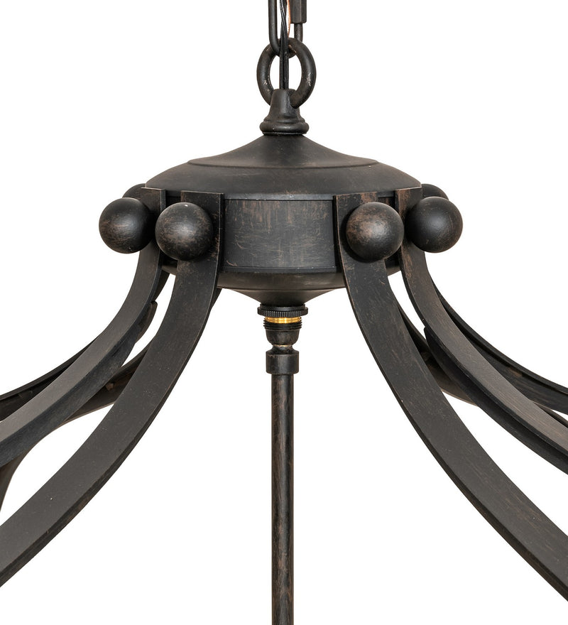 Meyda Tiffany 270941 12 Light Pendant, Blackened Steel