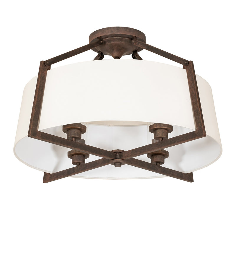 Meyda Tiffany 271015 Four Light Semi-Flushmount, Cortez Gold