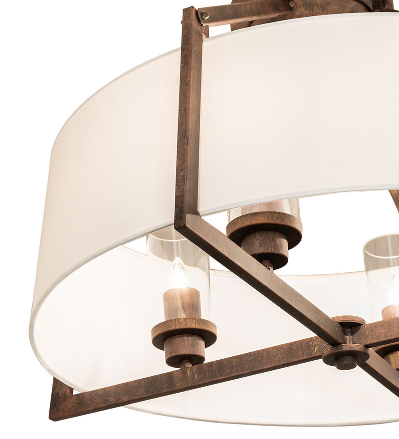 Meyda Tiffany 271015 Four Light Semi-Flushmount, Cortez Gold