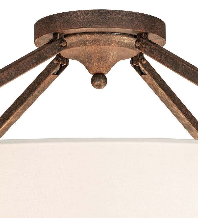 Meyda Tiffany 271015 Four Light Semi-Flushmount, Cortez Gold