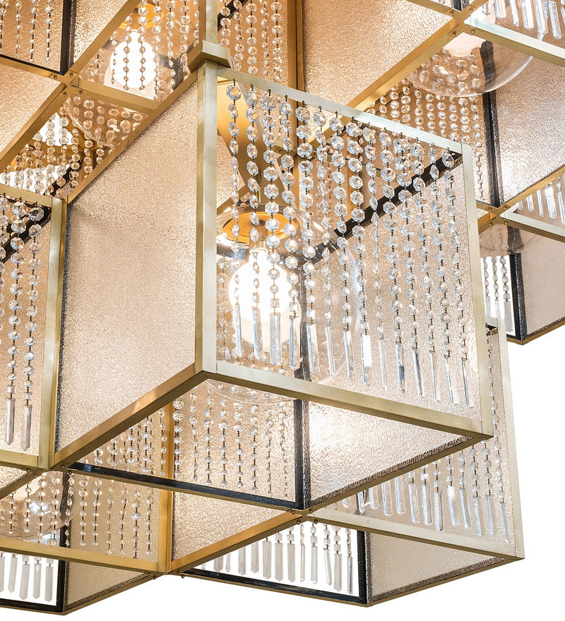 Meyda Tiffany 271438 LED Chandelier, Brushed Brass