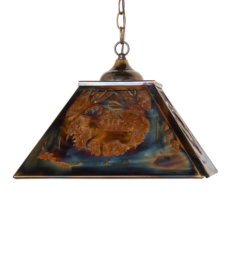 Meyda Tiffany 271997 Two Light Pendant, Dk Burnished Transparent Copper