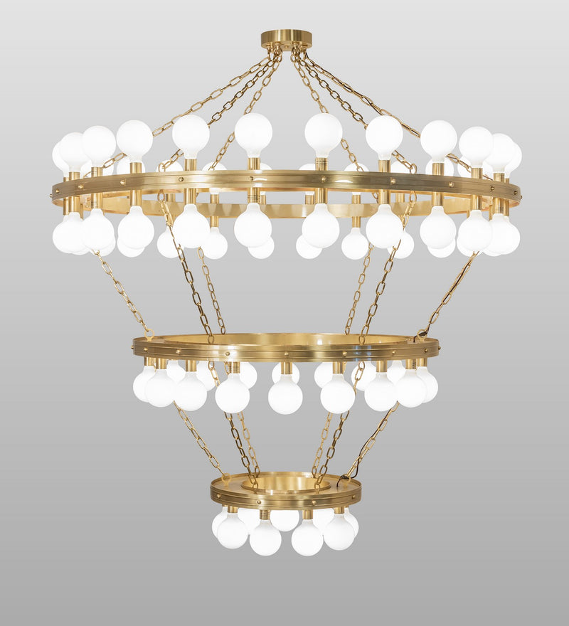 Meyda Tiffany 272091 LED Chandelier, Brushed Brass