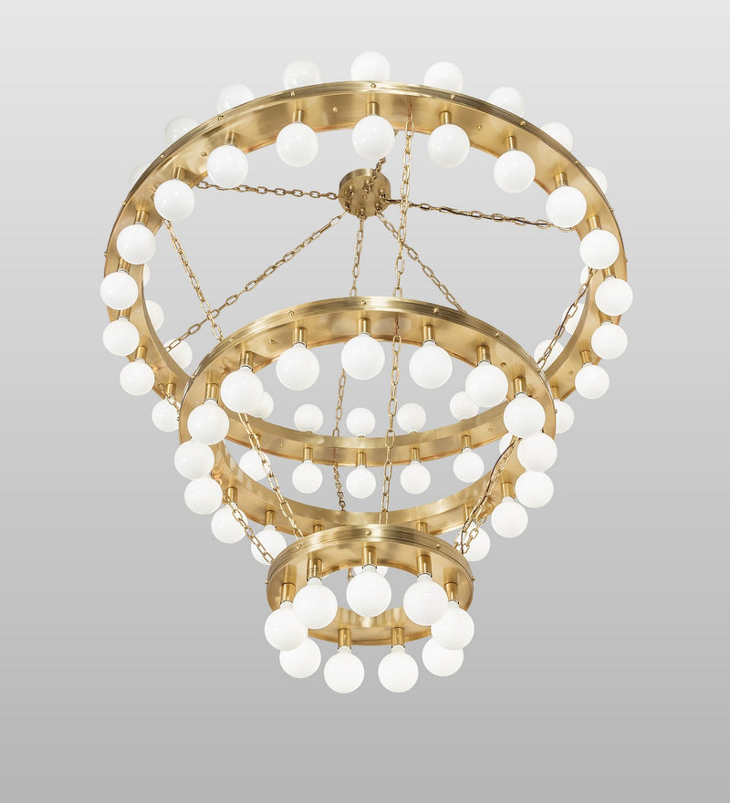 Meyda Tiffany 272091 LED Chandelier, Brushed Brass