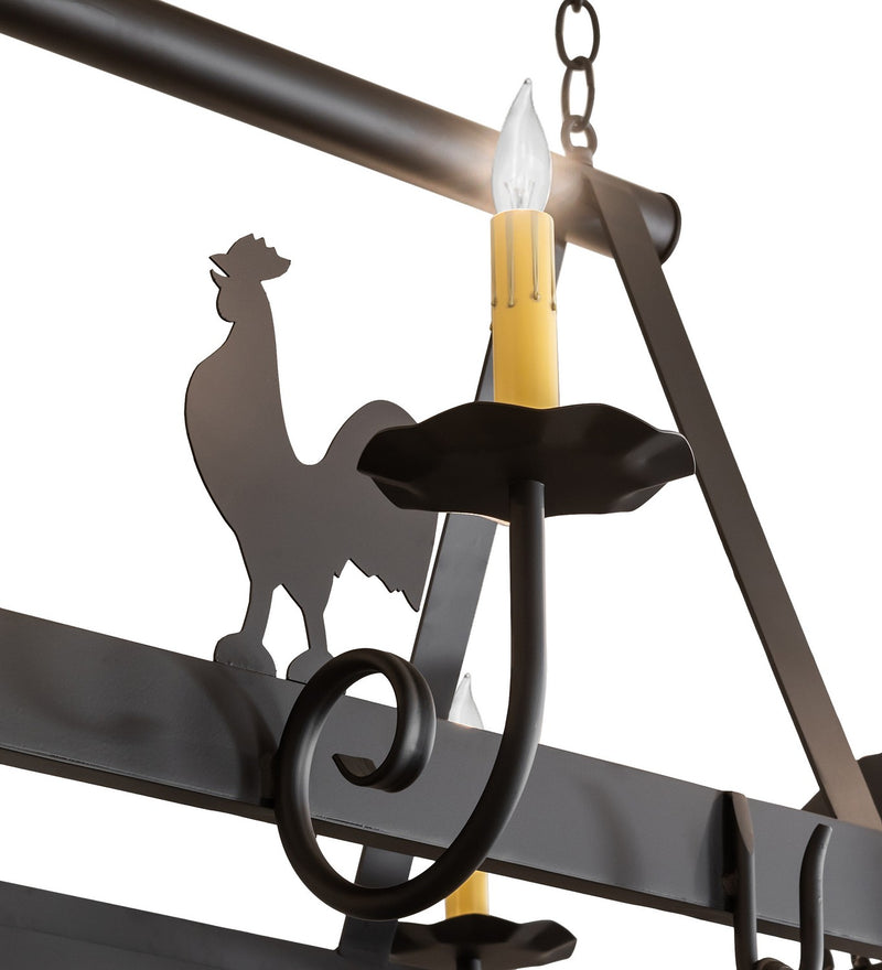 Meyda Tiffany 272237 Six Light Pot Rack, Oil Rubbed Bronze