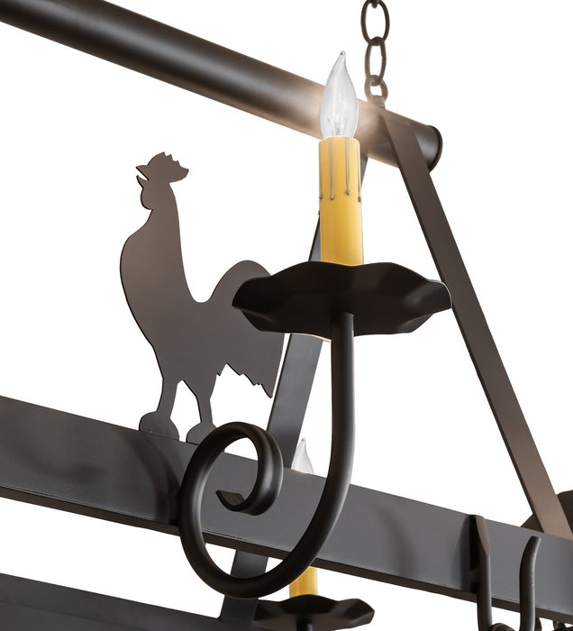 Meyda Tiffany 272237 Six Light Pot Rack, Oil Rubbed Bronze