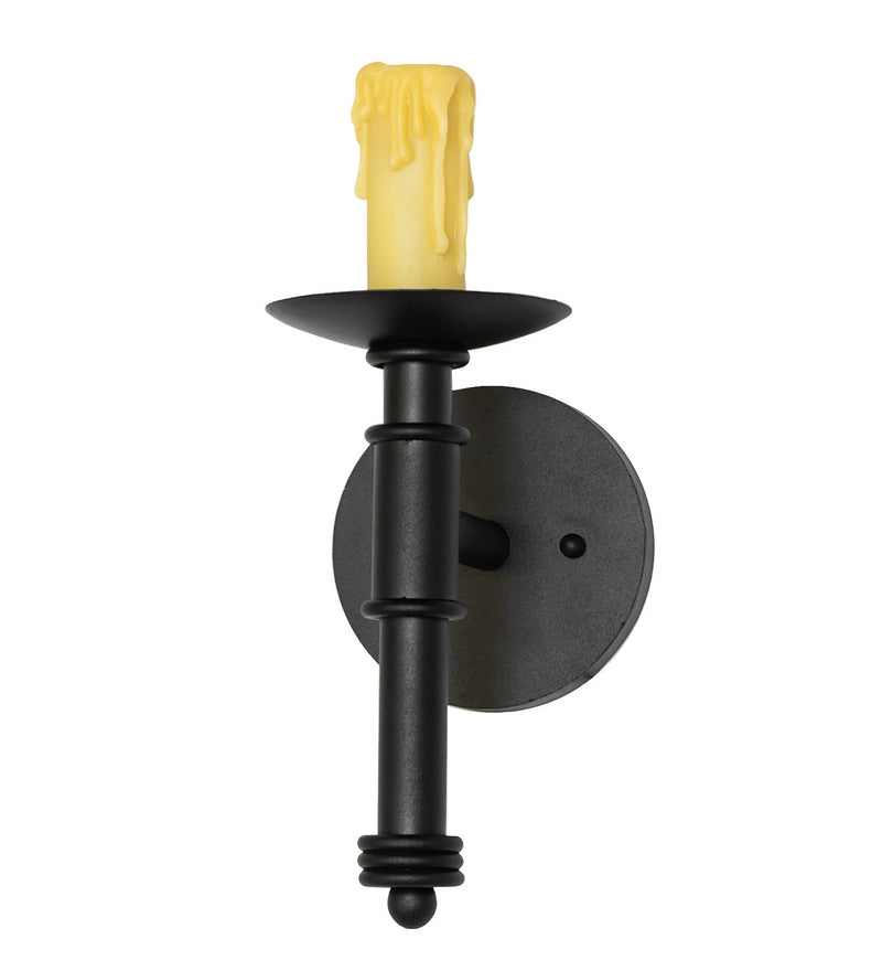 Meyda Tiffany 272640 One Light Wall Sconce, Textured Black