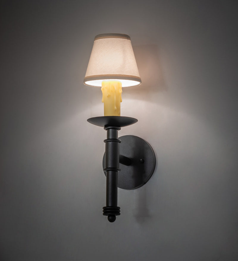 Meyda Tiffany 272640 One Light Wall Sconce, Textured Black