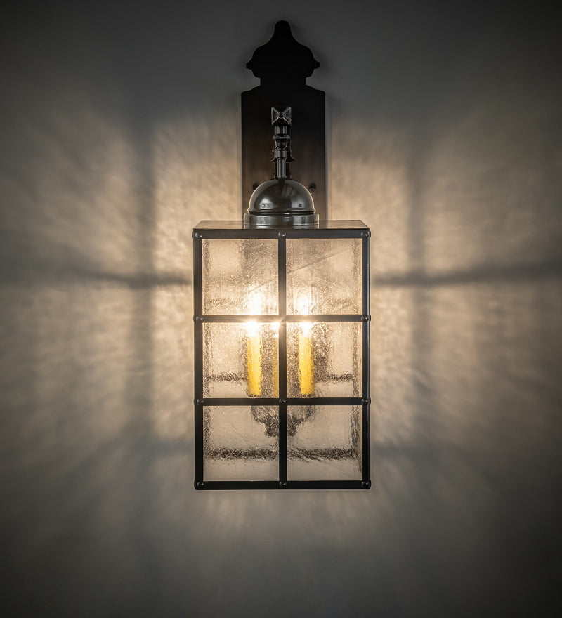 Meyda Tiffany 272645 Three Light Wall Sconce, Exterior Oil Rubbed Bronze