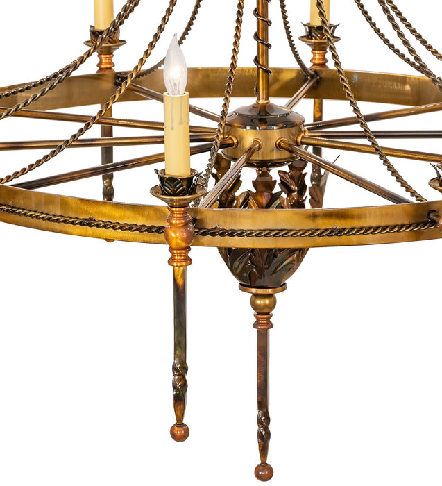 Meyda Tiffany 273134 Ten Light Chandelier, Lt Burnished Transparent Gold