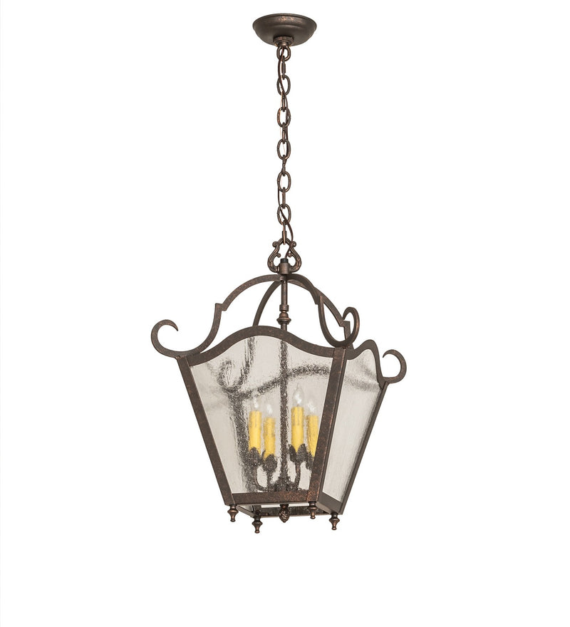 Meyda Tiffany 273238 Four Light Pendant, Gilded Tobacco