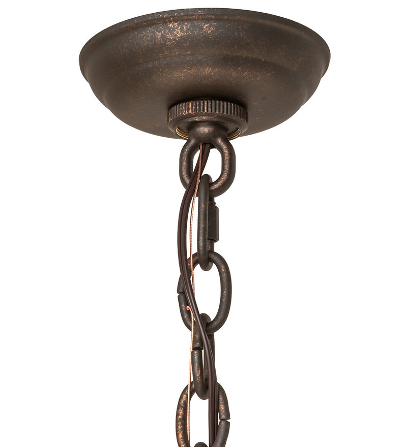 Meyda Tiffany 273238 Four Light Pendant, Gilded Tobacco