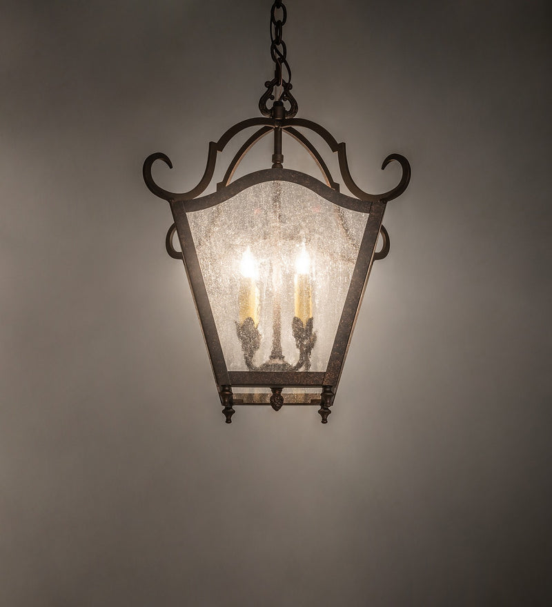 Meyda Tiffany 273238 Four Light Pendant, Gilded Tobacco