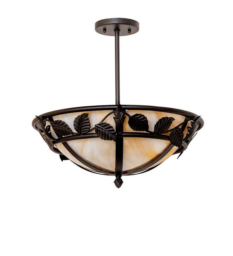 Meyda Tiffany 273907 Two Light Semi-Flushmount, Wrought Iron
