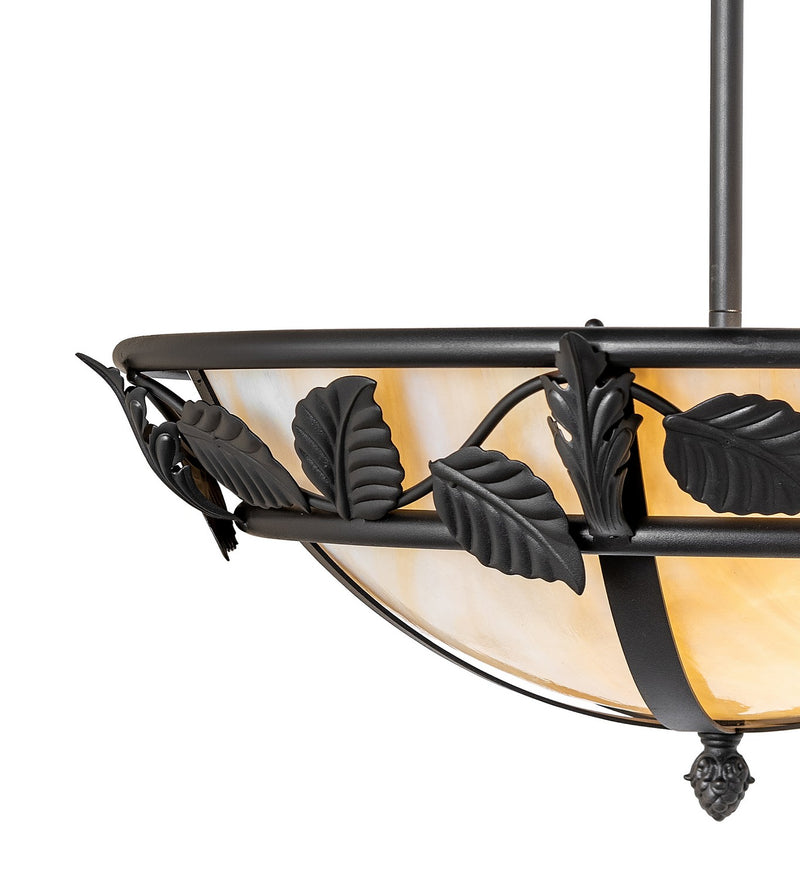 Meyda Tiffany 273907 Two Light Semi-Flushmount, Wrought Iron