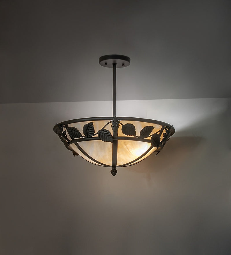Meyda Tiffany 273907 Two Light Semi-Flushmount, Wrought Iron