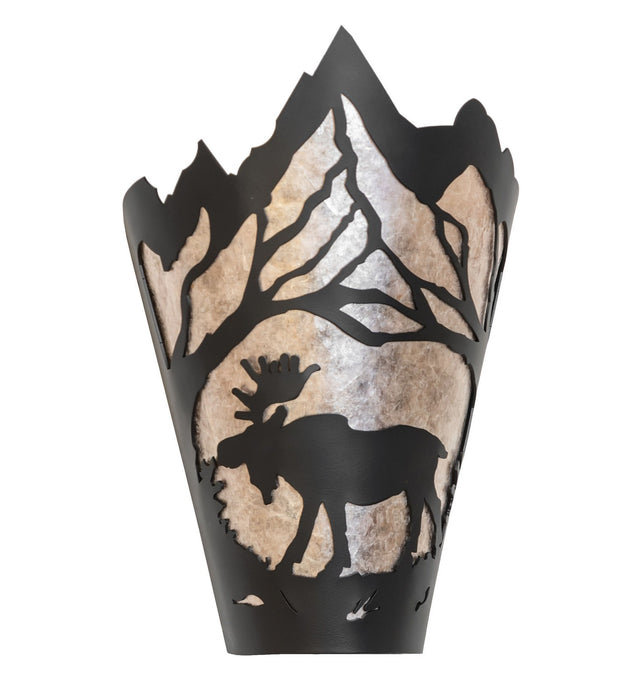 Meyda Tiffany 274655 One Light Wall Sconce, Solar Black