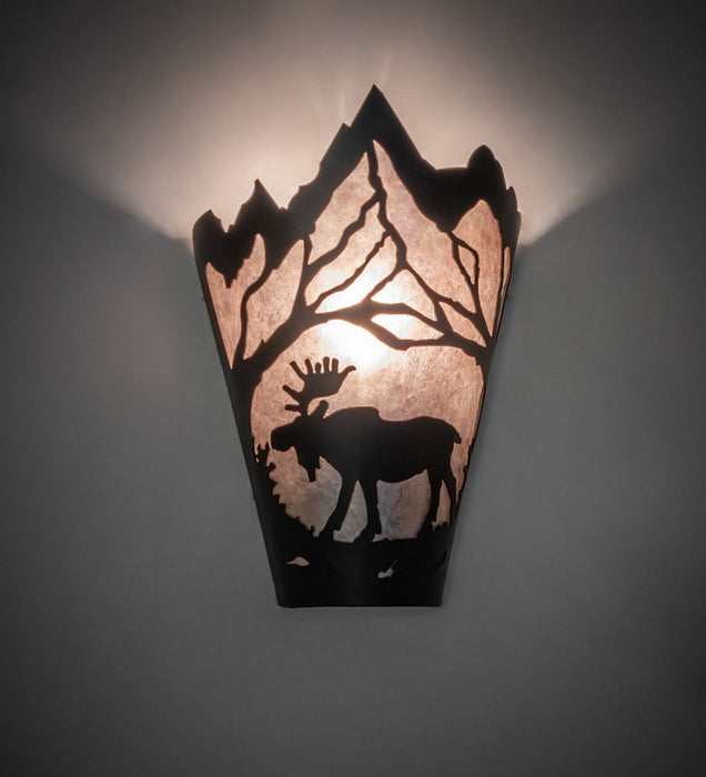 Meyda Tiffany 274655 One Light Wall Sconce, Solar Black