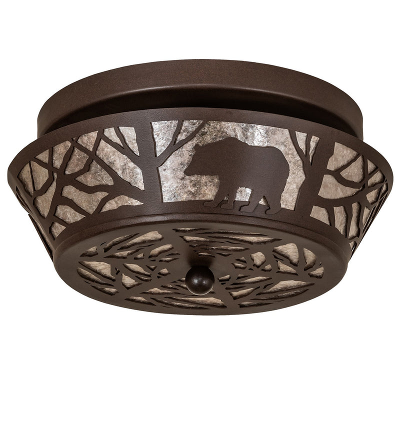 Meyda Tiffany 274849 Two Light Flushmount, Cafe Noir