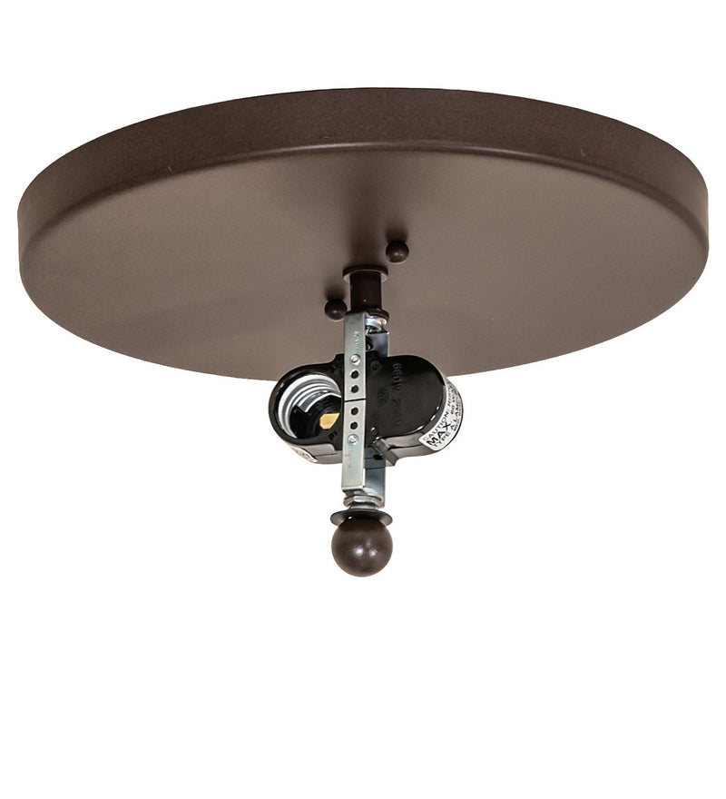 Meyda Tiffany 274849 Two Light Flushmount, Cafe Noir