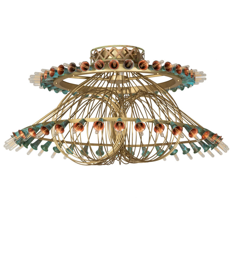 Meyda Tiffany 274892 LED Chandelier, Brushed Brass/Goldtastic