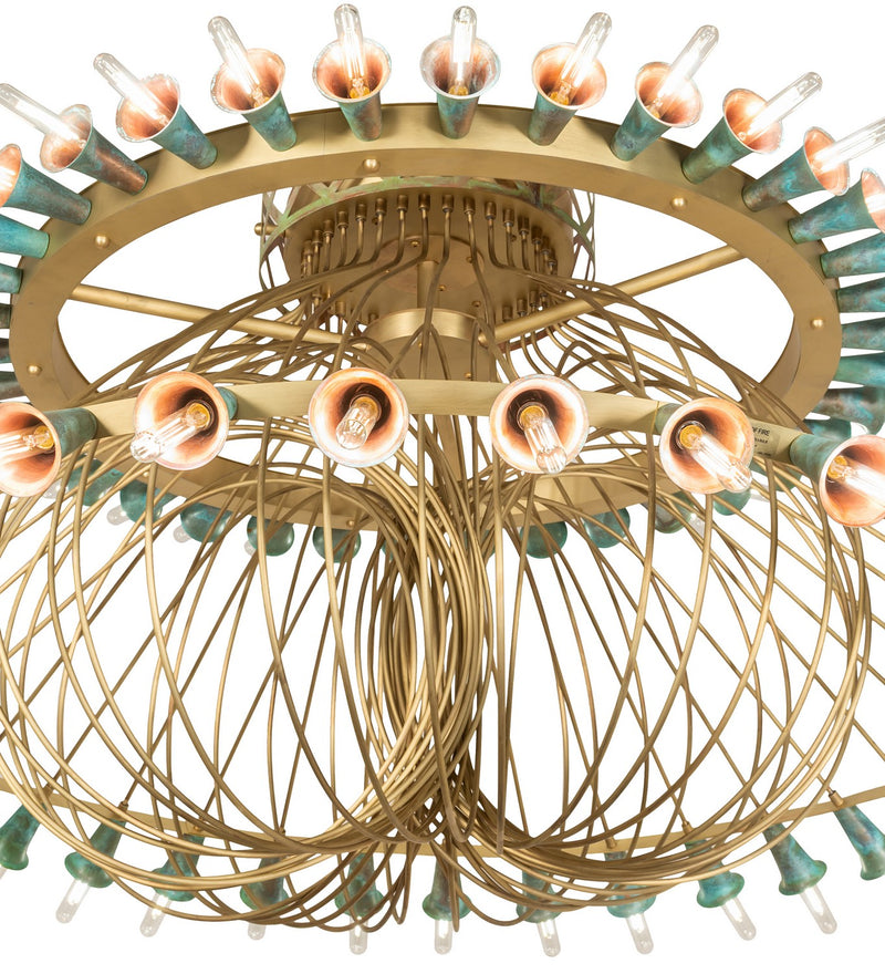 Meyda Tiffany 274892 LED Chandelier, Brushed Brass/Goldtastic