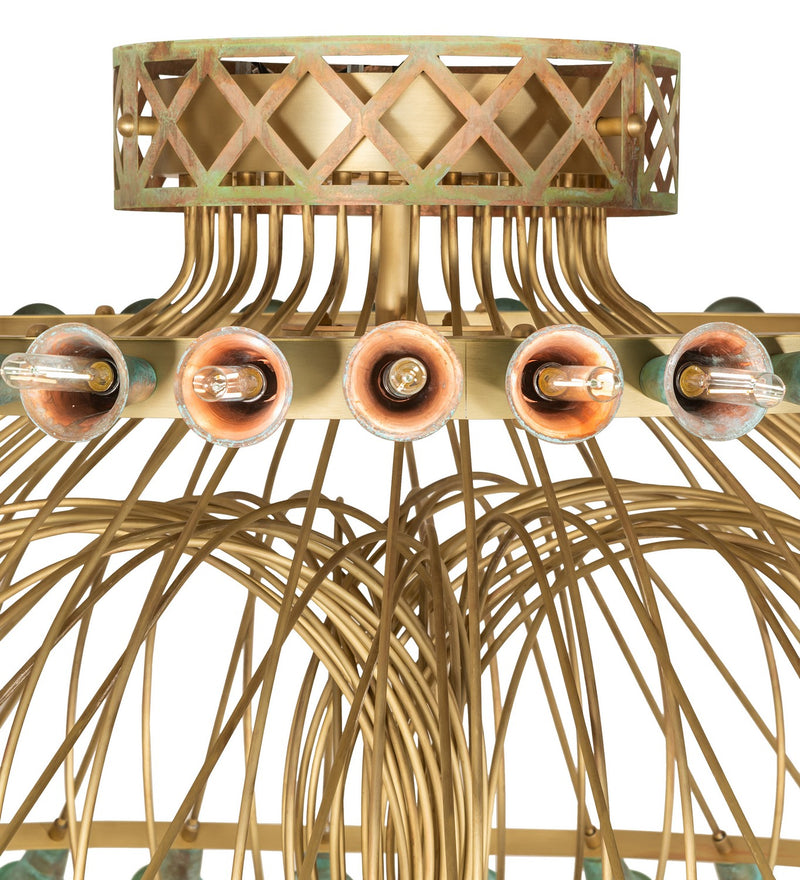 Meyda Tiffany 274892 LED Chandelier, Brushed Brass/Goldtastic