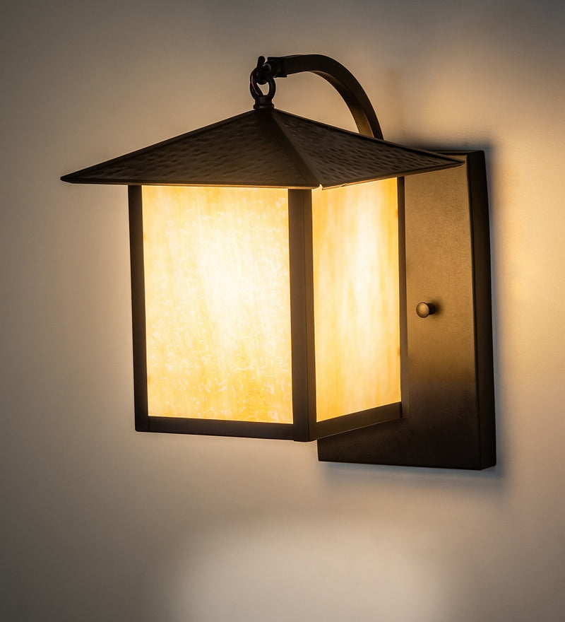 Meyda Tiffany 275272 One Light Wall Sconce, Craftsman Brown
