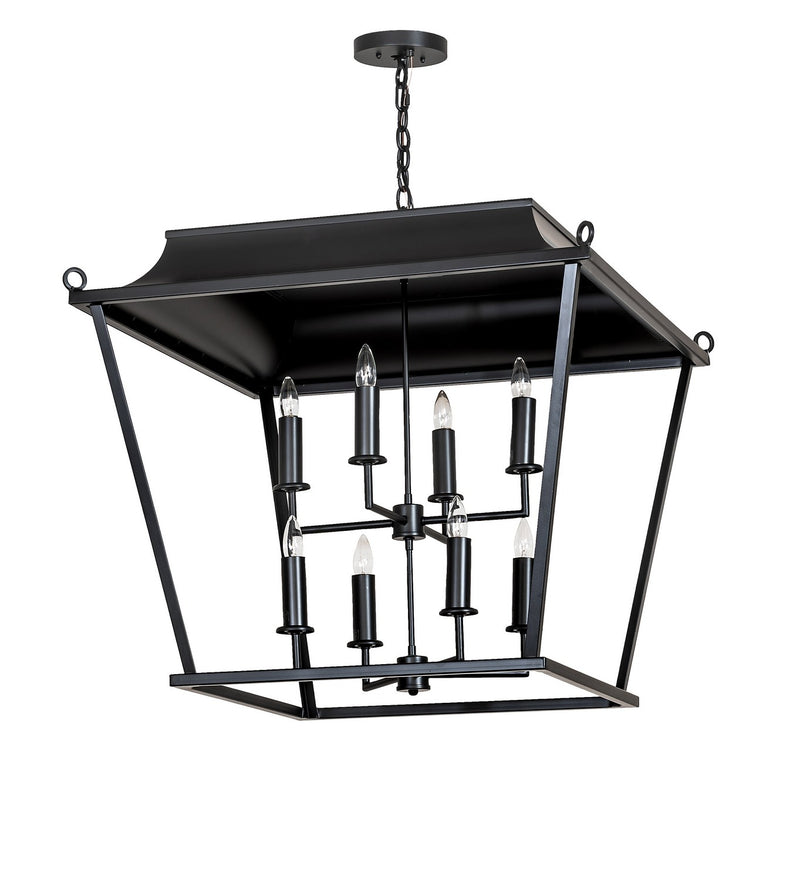 Meyda Tiffany 275798 Eight Light Pendant, Solar Black