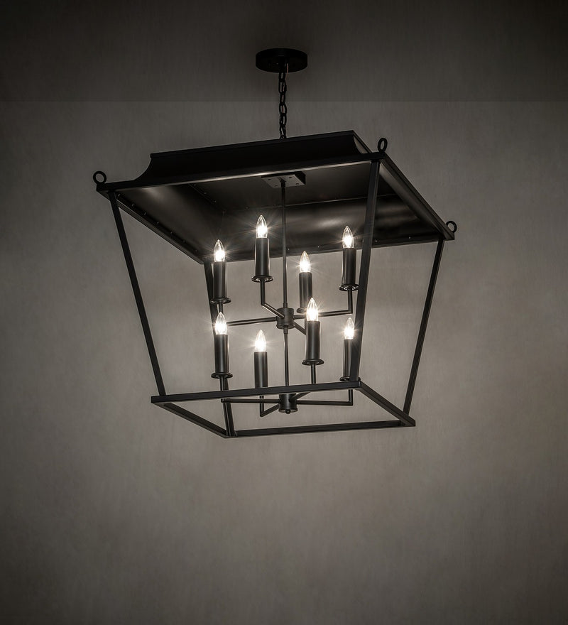 Meyda Tiffany 275798 Eight Light Pendant, Solar Black